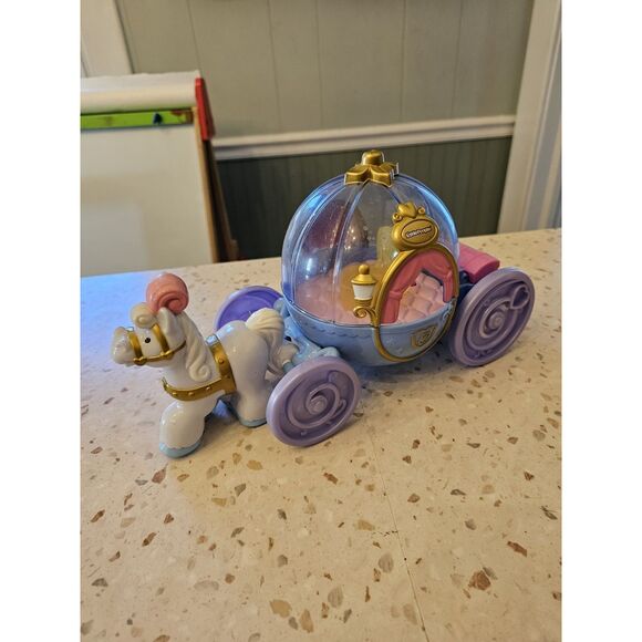 Fisher Price Little People Disney Princess Cinderella Carriage Coach Works - Picture 1 of 5